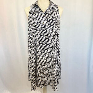 Alfani Petite Bird-Print Shirt Dress Sz 4 Diving Doves A Line Knee Length
